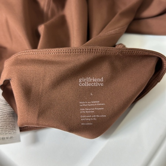 Girlfriend Collective Brown Cropped Leggings Large - Picture 5 of 6